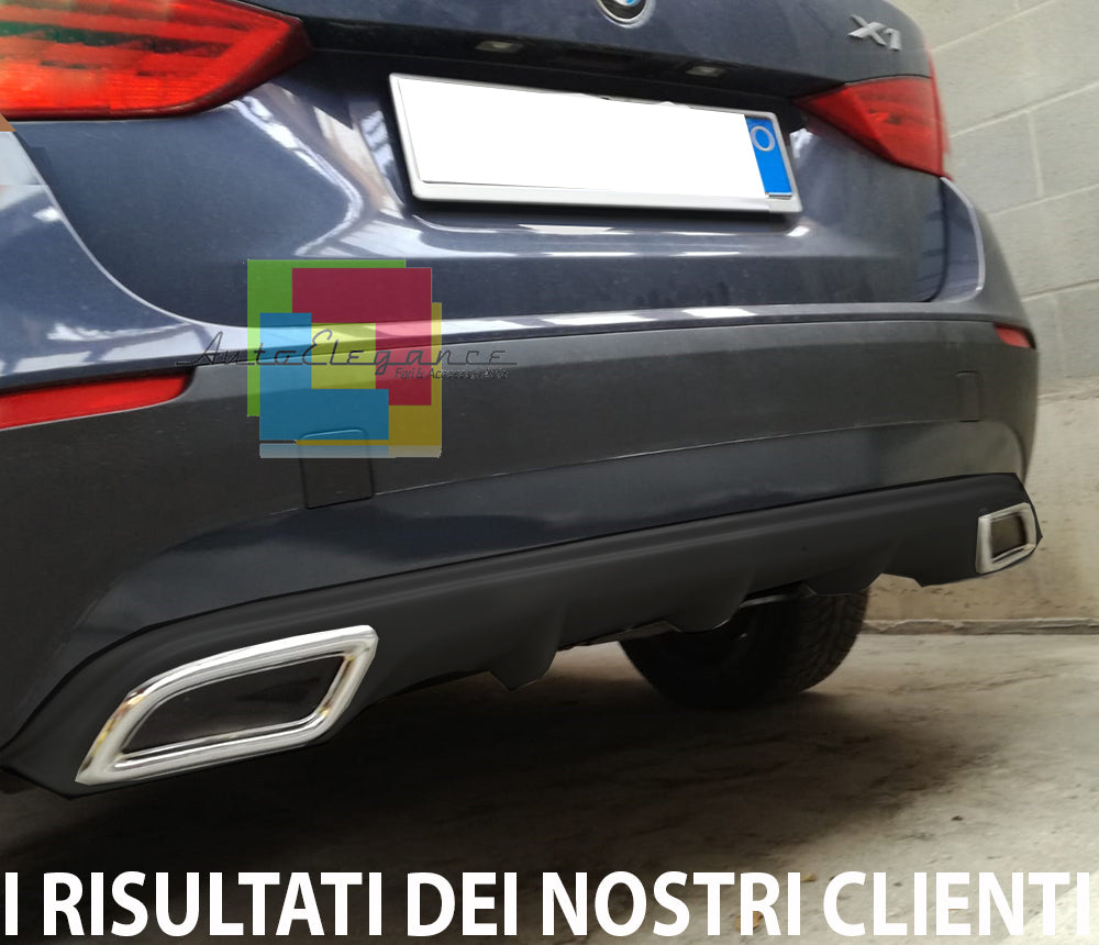 BMW X1 E84 2009-2015 DIFFUSORE SOTTO PARAURTI DIFFUSORE TERMINALI OVALI ABS AUTOELEGANCERICAMBI