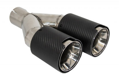BMW TERMINALI DI SCARICO ACCIAIO INOX CARBONIO LOOK M / M SPORT AUTOELEGANCERICAMBI