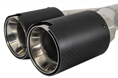 BMW TERMINALI DI SCARICO ACCIAIO INOX CARBONIO LOOK M / M SPORT AUTOELEGANCERICAMBI