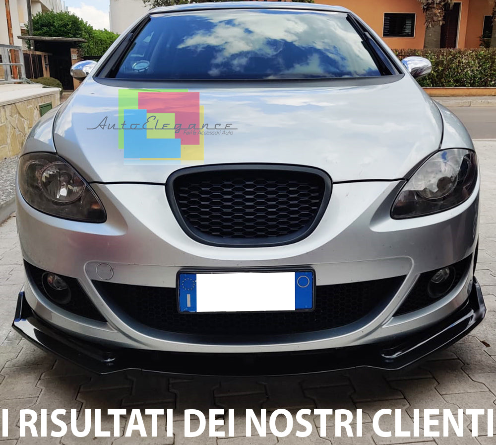 LAMA SOTTO PARAURTI ANTERIORE SEAT LEON 1P ABS SPORTIVO NERO LIP SPOILER