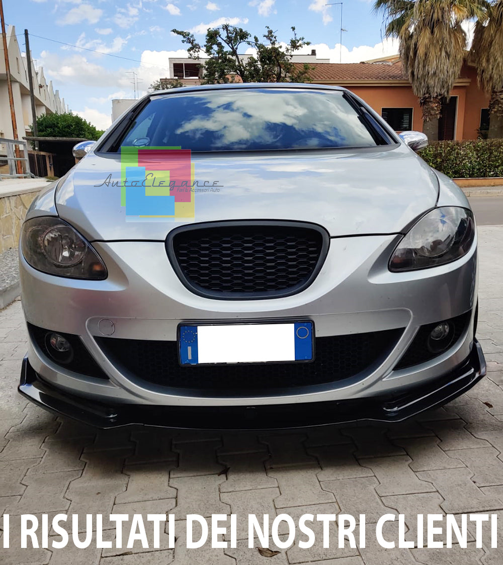 LAMA SOTTO PARAURTI ANTERIORE SEAT LEON 1P ABS SPORTIVO NERO LIP SPOILER