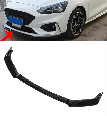 FORD FOCUS MK4 2018+ SPLITTER PARAURTI ANTERIORE SPOILER NERO LUCIDO RS