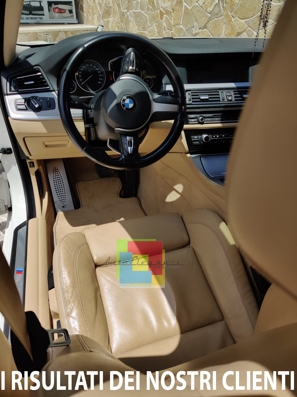 BMW SERIE 5 F10 F11 2010-2017 TAPPETINI AUTO MOQUETTE TAPPETI BEIGE LOOK M AUTOELEGANCERICAMBI