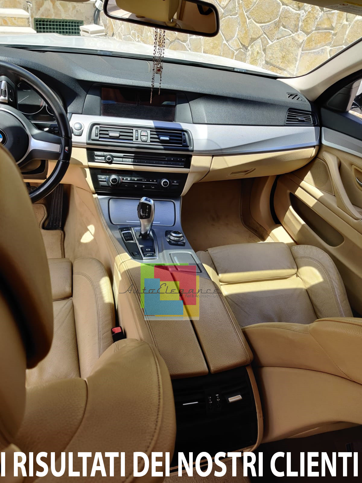 BMW SERIE 5 F10 F11 2010-2017 TAPPETINI AUTO MOQUETTE TAPPETI BEIGE LOOK M AUTOELEGANCERICAMBI