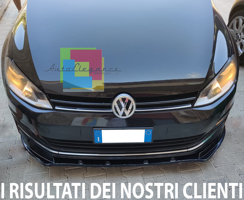 LIP SPOILER SOTTO PARAURTI ANTERIORE VW GOLF 7 MK7 SPLITTER ABS NERO .-