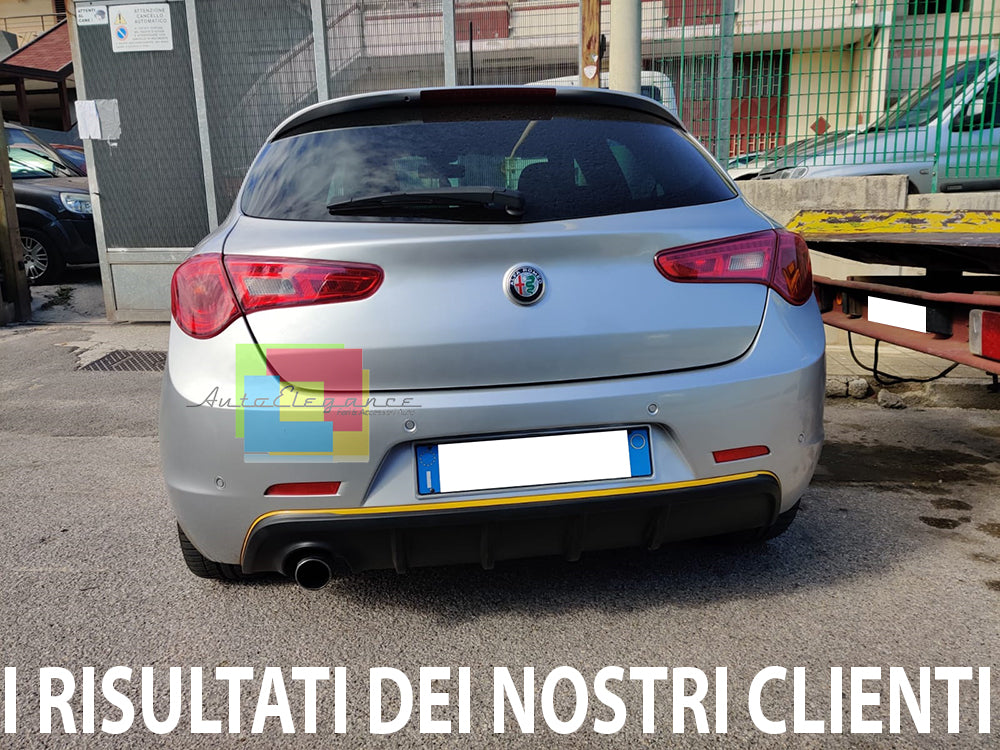 ALFA ROMEO GIULIETTA 2010-2019 SOTTO PARAURTI DAM DIFFUSORE SINGOLO ABS NERO OPACO AUTOELEGANCERICAMBI