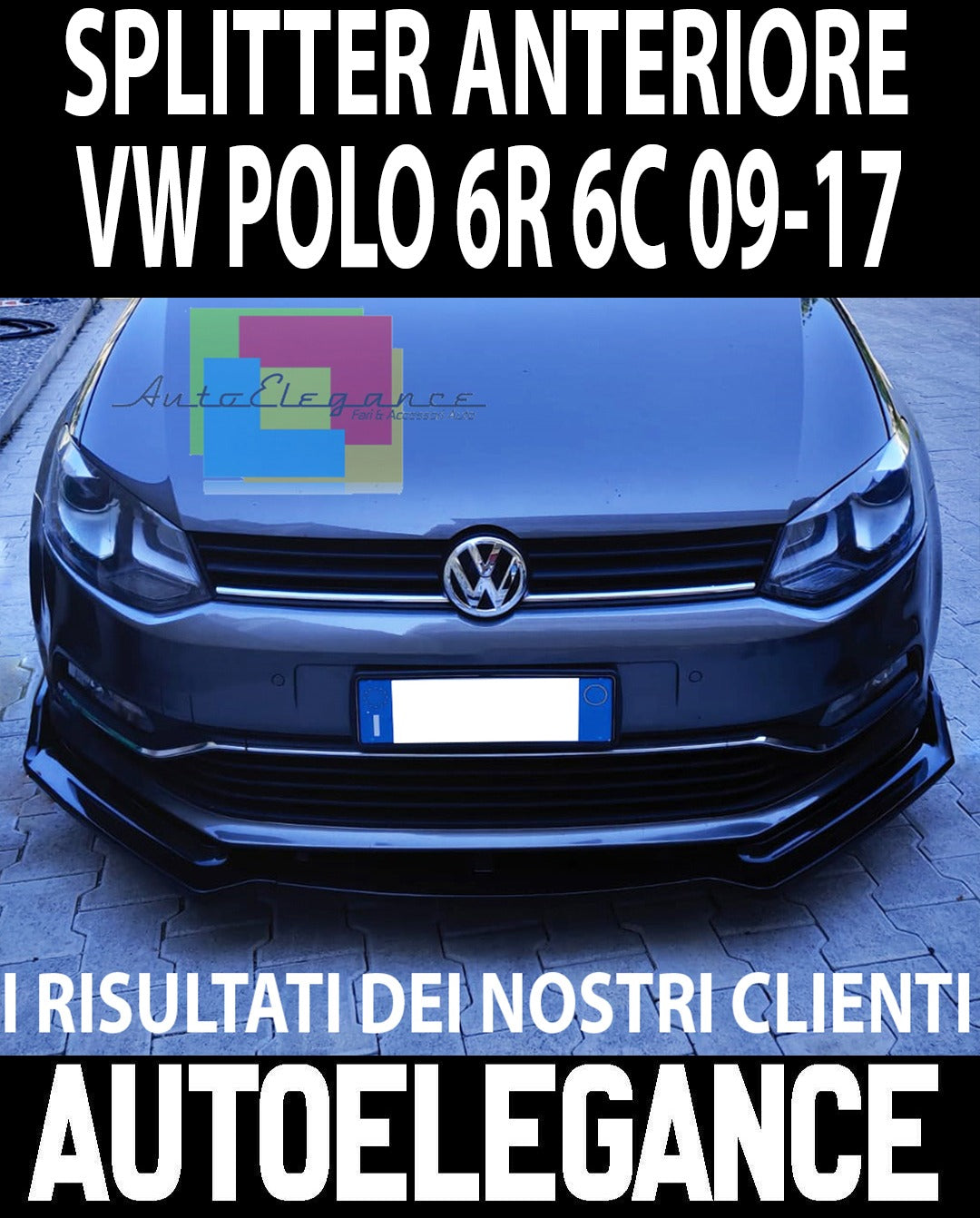 FRONT SPLITTER VW POLO 6R / 6C 2009-2017