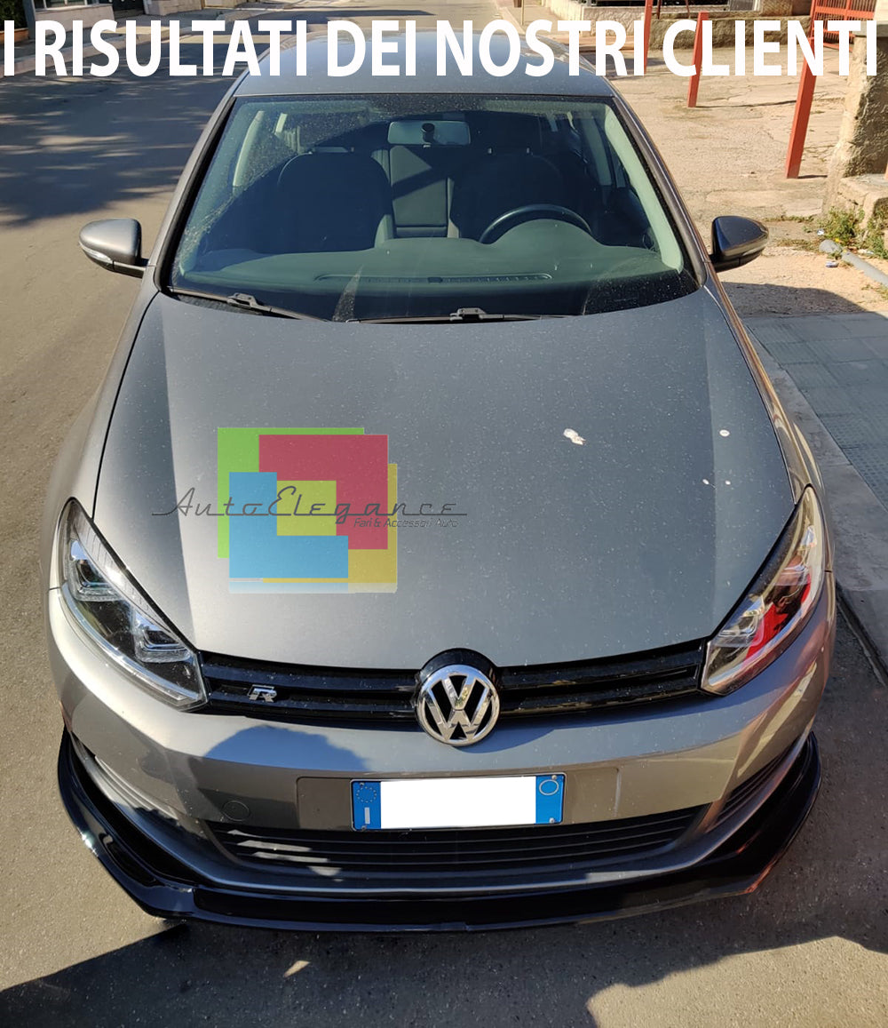VW GOLF 6 VI 2008-2012 SPLITTER SOTTO PARAURTI ANTERIORE ABS NERO LUCIDO