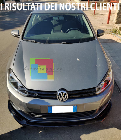 VW GOLF 6 VI 2008-2012 SPLITTER SOTTO PARAURTI ANTERIORE ABS NERO LUCIDO
