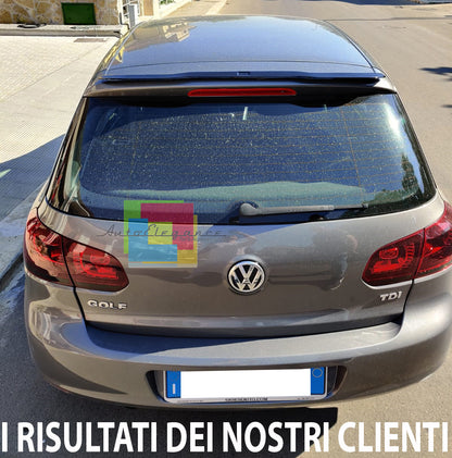VW GOLF 6 VI 2008-2012 SPOILER TETTO POSTERIORE AGGIUNTIVO GTI LOOK ABS NERO