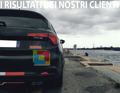 FIAT TIPO 2015+ SOTTO PARAURTI POSTERIORE DIFFUSORE NERO QUATTRO TERMINALI ABS