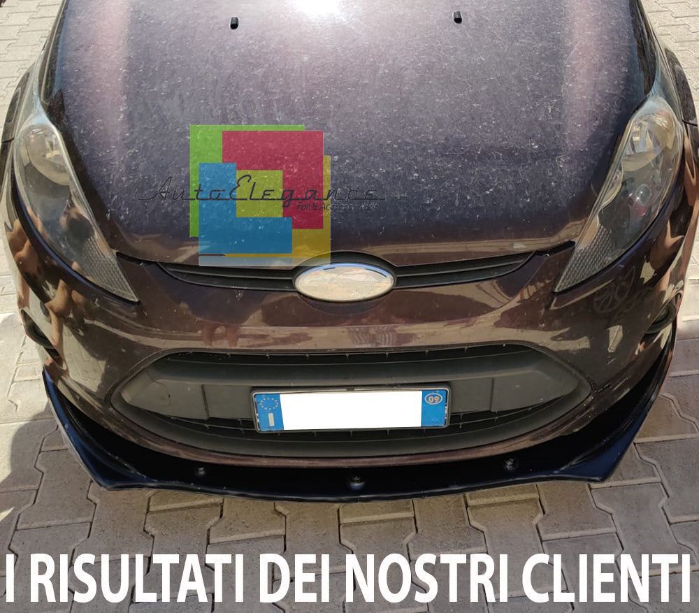 LIP SPOILER SOTTO PARAURTI ANTERIORE PER FORD FIESTA MK7 2008-2012 ABS NERO .-