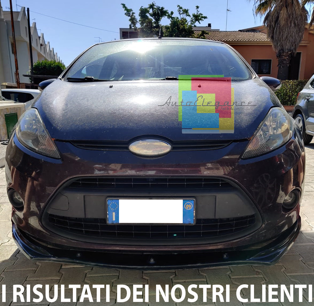 LIP SPOILER SOTTO PARAURTI ANTERIORE PER FORD FIESTA MK7 2008-2012 ABS NERO .-