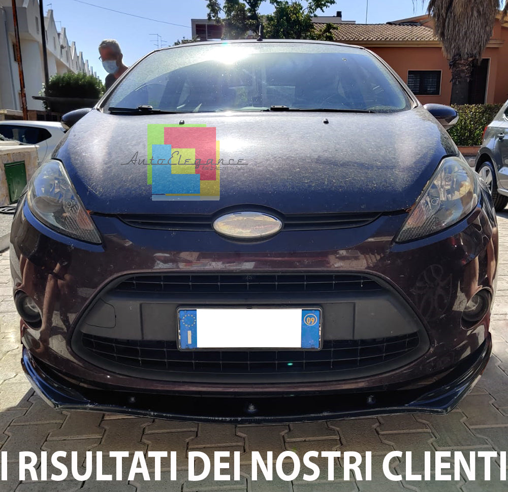 FORD FIESTA MK7 2008 TO 2012 LIP SPOILER UNDER FRONT BUMPER ABS BLACK .-