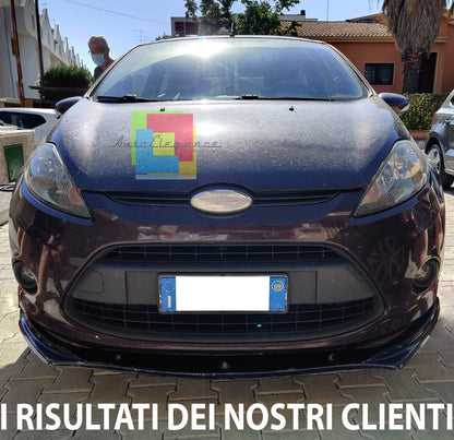 FORD FIESTA MK7 2008 TO 2012 LIP SPOILER UNDER FRONT BUMPER ABS BLACK .-