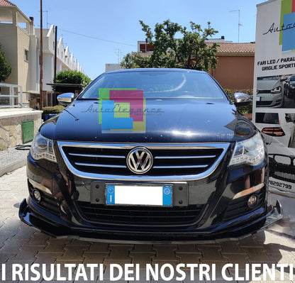 VW PASSAT CC 2008-2012 LAMA SOTTO PARAURTI ANTERIORE ABS NERO LUCIDO SPLITTER