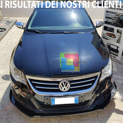VW PASSAT CC 2008-2012 LAMA SOTTO PARAURTI ANTERIORE ABS NERO LUCIDO SPLITTER