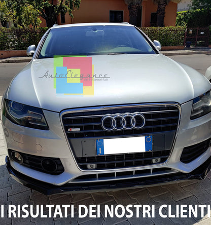 AUDI A4 B8 2008-2012 LAMA SOTTO PARAURTI ANTERIORE ABS NERO LUCIDO SPLITTER AUTOELEGANCERICAMBI