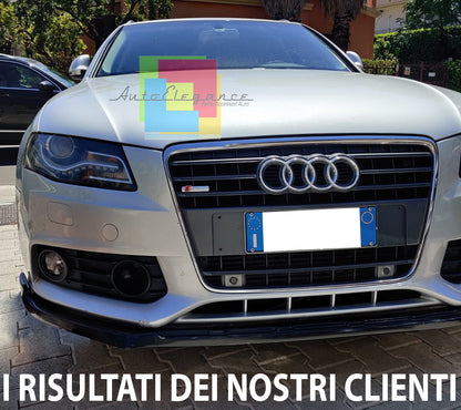 AUDI A4 B8 2008-2012 LAMA SOTTO PARAURTI ANTERIORE ABS NERO LUCIDO SPLITTER AUTOELEGANCERICAMBI