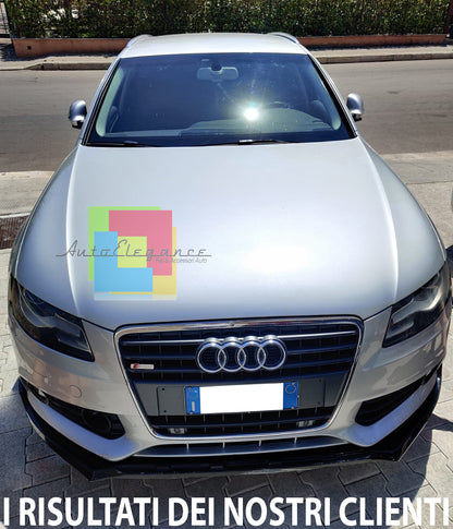 AUDI A4 B8 2008-2012 LAMA SOTTO PARAURTI ANTERIORE ABS NERO LUCIDO SPLITTER AUTOELEGANCERICAMBI