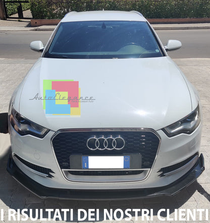 AUDI A6 4G 2011-2015 SOTTO PARAURTI ANTERIORE SPOILER ABS / PLASTIC NERO LAMA AUTOELEGANCERICAMBI