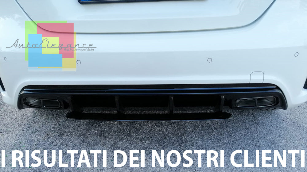 MERCEDES CLASSE A W176 2012-2018 DIFFUSORE NERO LOOK AMG A45 IN ABS / PLASTIC