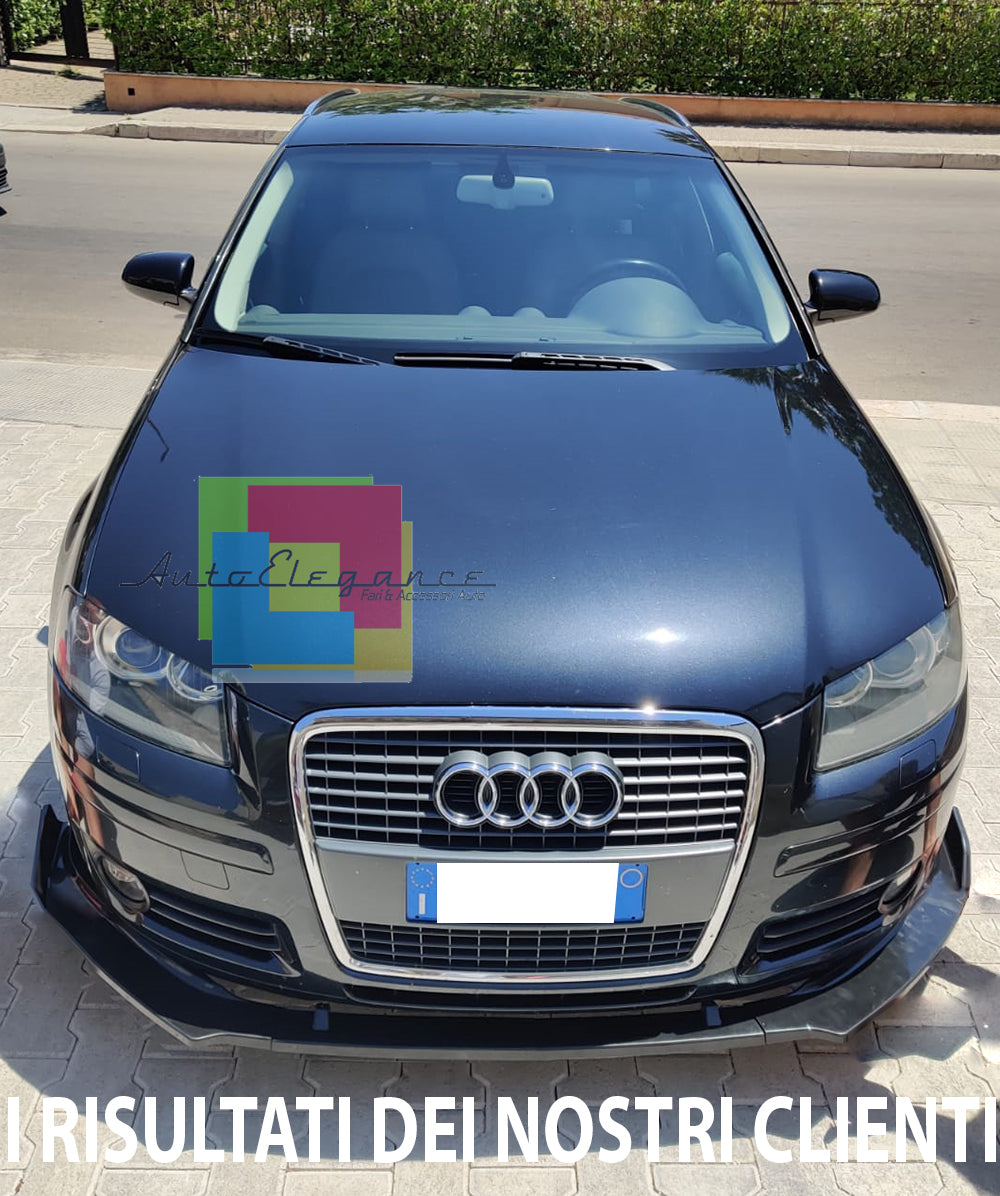 AUDI A3 8P 2004-2008 SOTTO PARAURTI ANTERIORE SPOILER ABS / PLASTIC NERO LAMA AUTOELEGANCERICAMBI