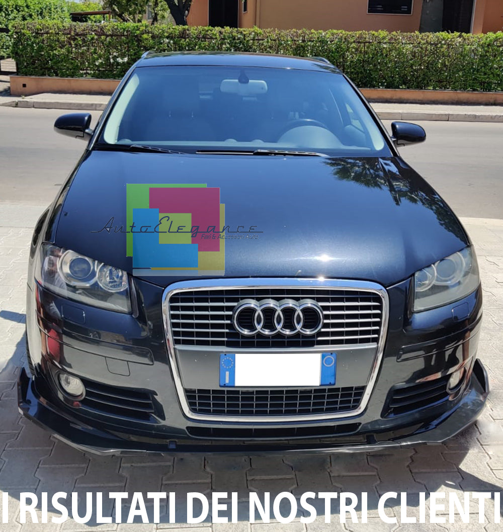 AUDI A3 8P 2004-2008 SOTTO PARAURTI ANTERIORE SPOILER ABS / PLASTIC NERO LAMA AUTOELEGANCERICAMBI