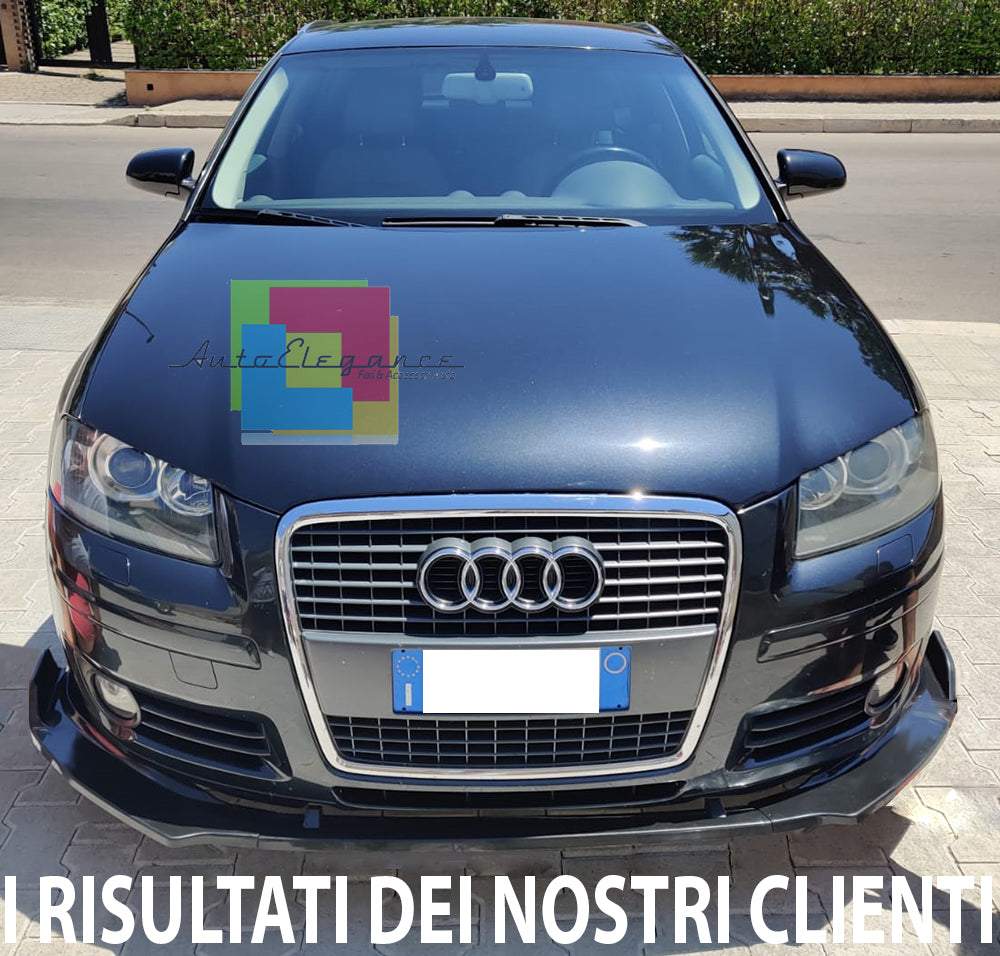 AUDI A3 8P 2004-2008 SOTTO PARAURTI ANTERIORE SPOILER ABS / PLASTIC NERO LAMA AUTOELEGANCERICAMBI