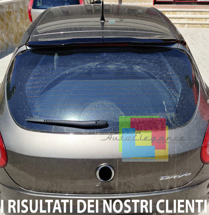 FIAT BRAVO II 2006-2016 SPOILER TETTO POSTERIORE AGGIUNTIVO ABS NERO LUCIDO