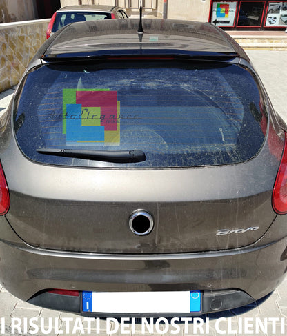 FIAT BRAVO II 2006-2016 SPOILER TETTO POSTERIORE AGGIUNTIVO ABS NERO LUCIDO
