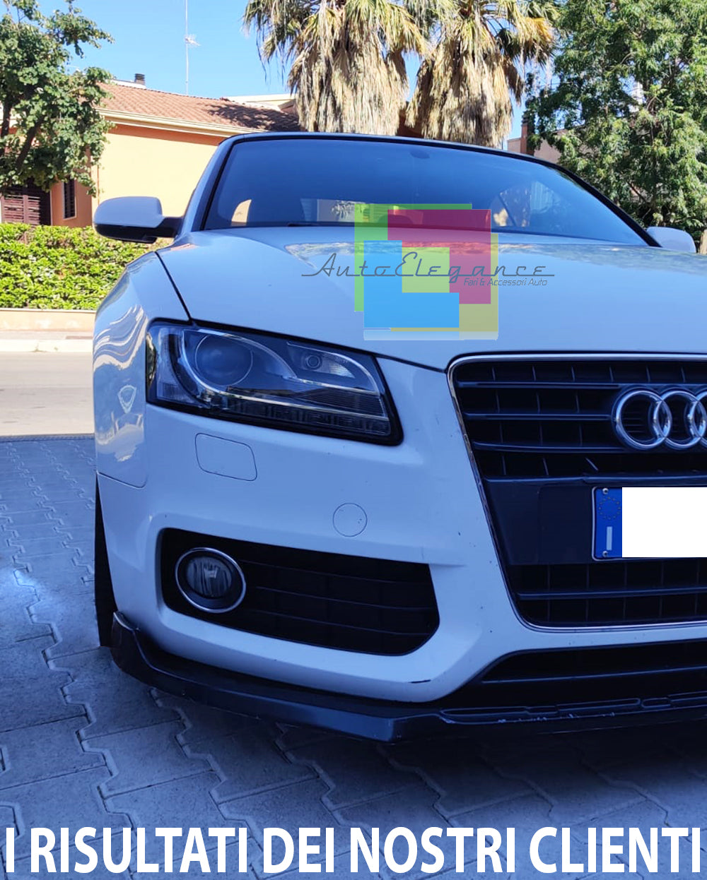 AUDI A5 COUPE SPORTBACK SOTTO PARAURTI ANTERIORE SPOILER ABS NERO SPLITTER AUTOELEGANCERICAMBI