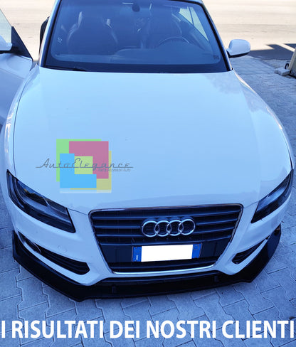 AUDI A5 COUPE SPORTBACK 2007-2012 SPOILER SOTTO PARAURTI ANTERIORE NERO LUCIDO SPLITTER .- AUTOELEGANCERICAMBI