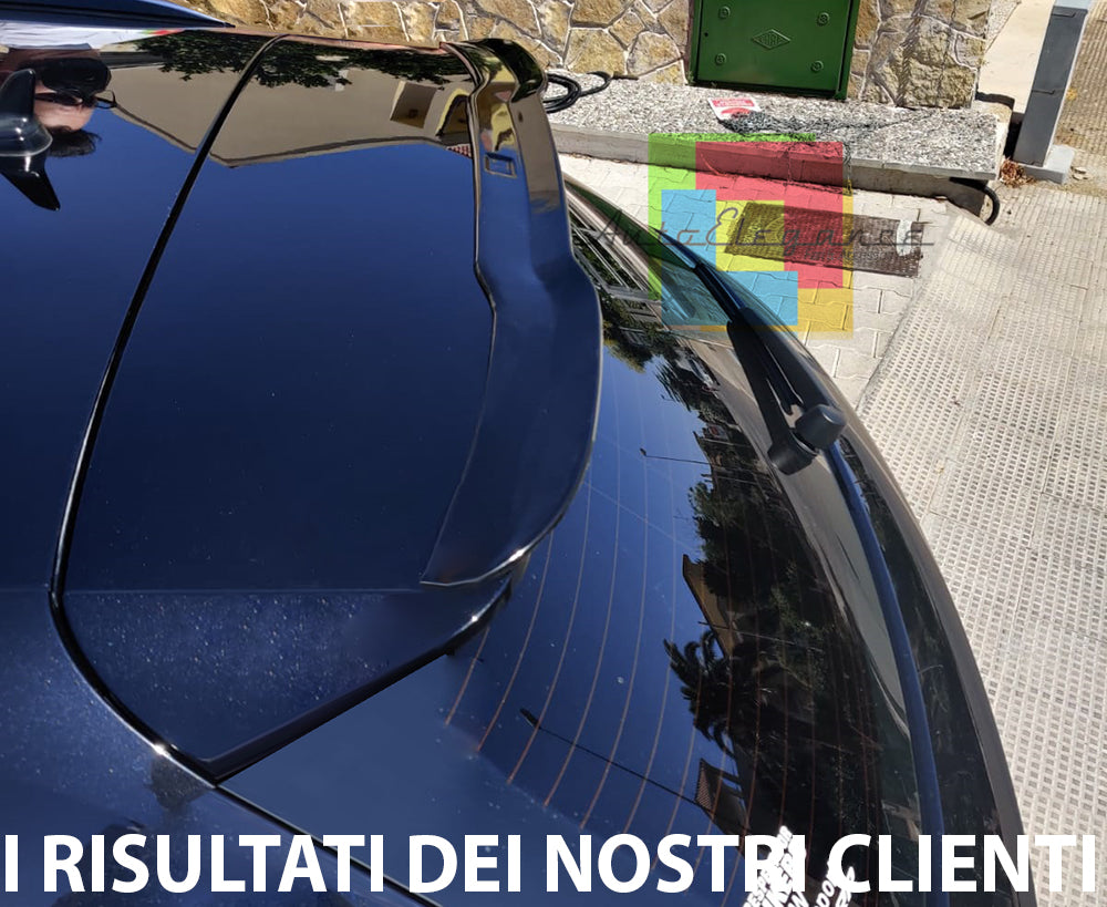 AUDI A3 8V SPORTBACK 2012-2015 SPOILER POSTERIORE TETTO AGGIUNTIVO ALA ABS NERO LUCIDO AUTOELEGANCERICAMBI