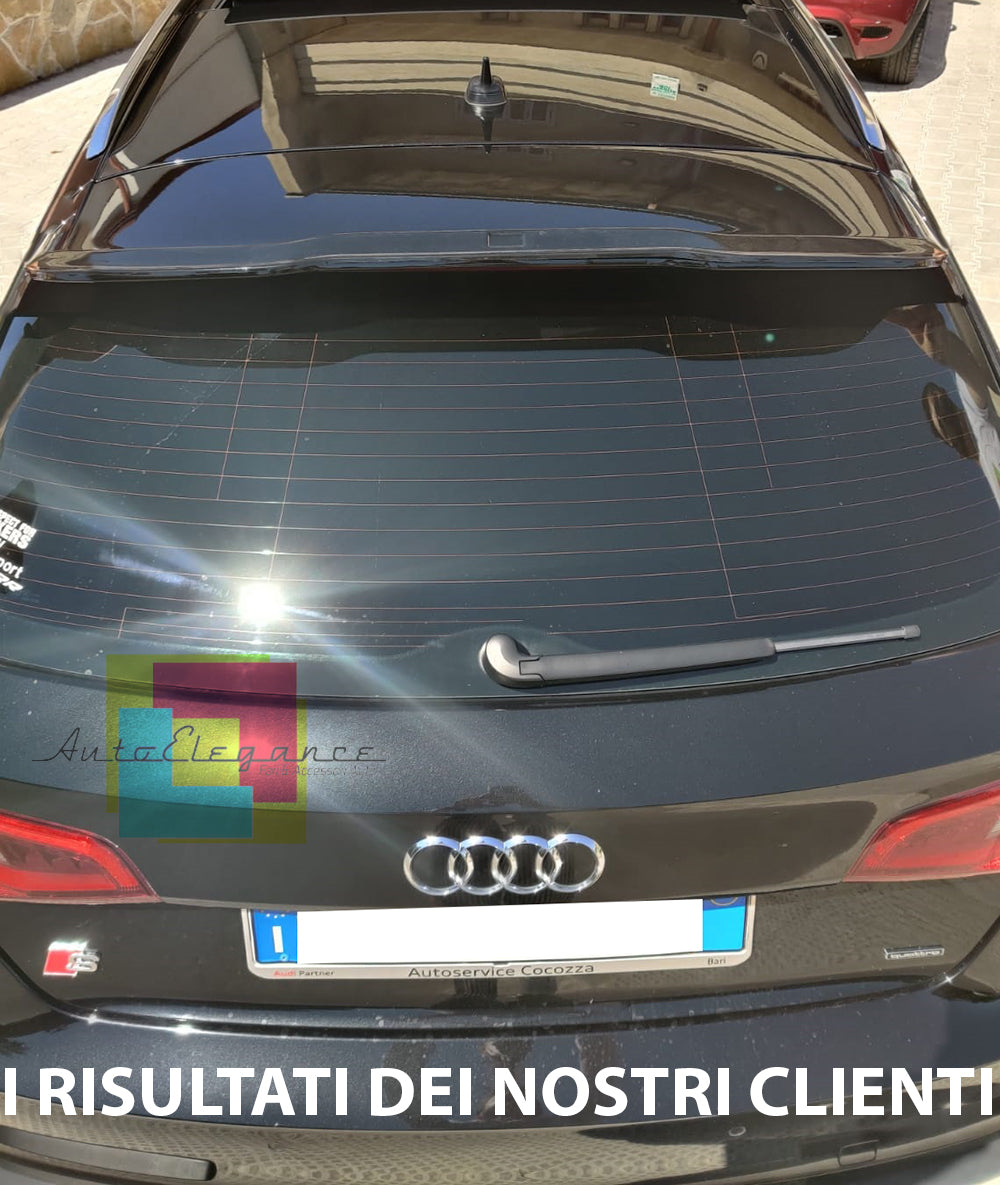 AUDI A3 8V SPORTBACK 2012-2015 SPOILER POSTERIORE TETTO AGGIUNTIVO ALA ABS NERO LUCIDO AUTOELEGANCERICAMBI
