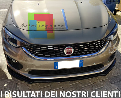FIAT TIPO 2015+ SPLITTER SOTTO PARAURTI ANTERIORE IN ABS LABBRO SPORTIVO NERO