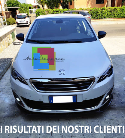 LIP SPOILER UNDER FRONT BUMPER PEUGEOT 308 II ABS GLOSSY BLACK SPLITTER