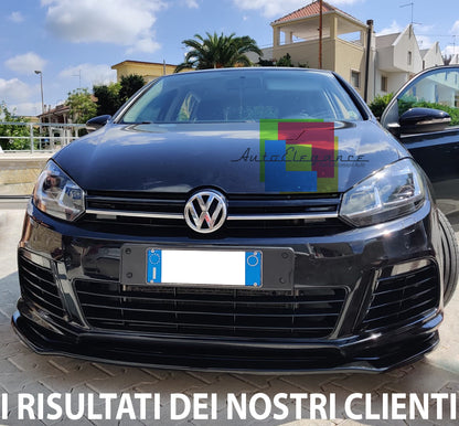 SPLITTER SOTTO PARAURTI ANTERIORE PER VW GOLF 6 VI 2008-2012 ABS NERO LUCIDO