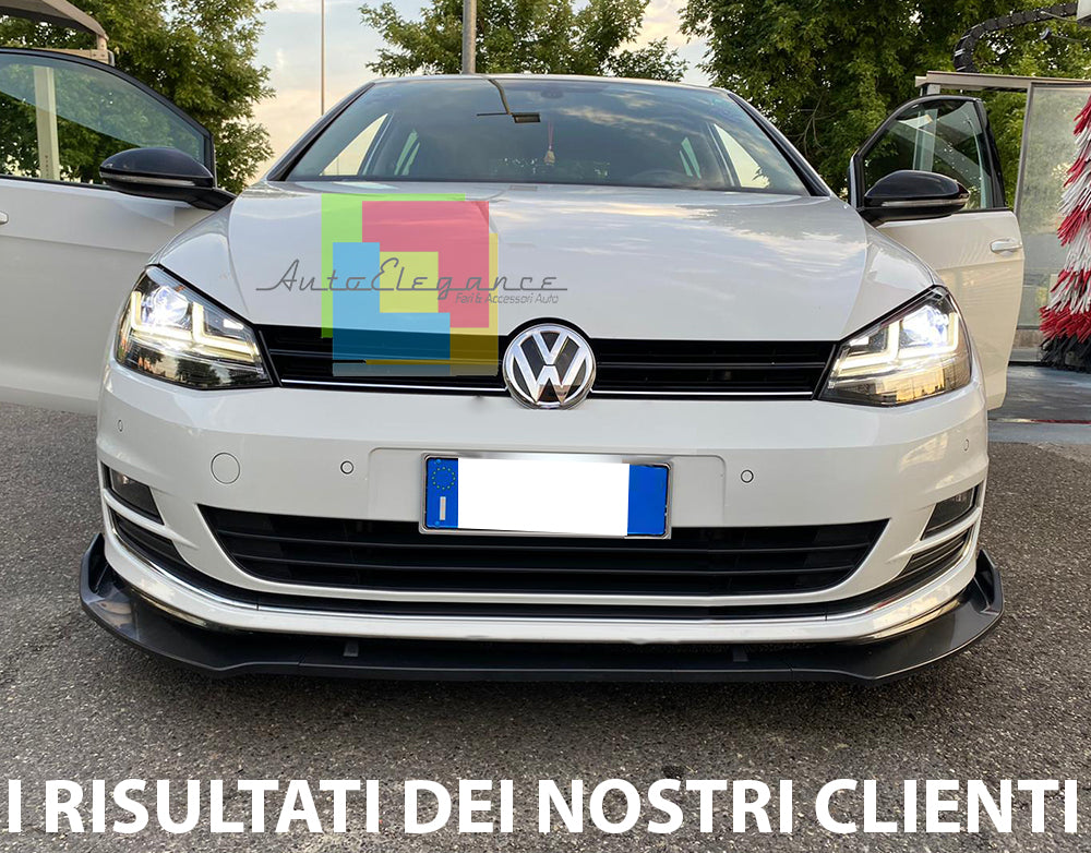 VW GOLF 7.5 & 7 2012-2019 SOTTO PARAURTI ANTERIORE LOOK SPORTIVO ABS NERO