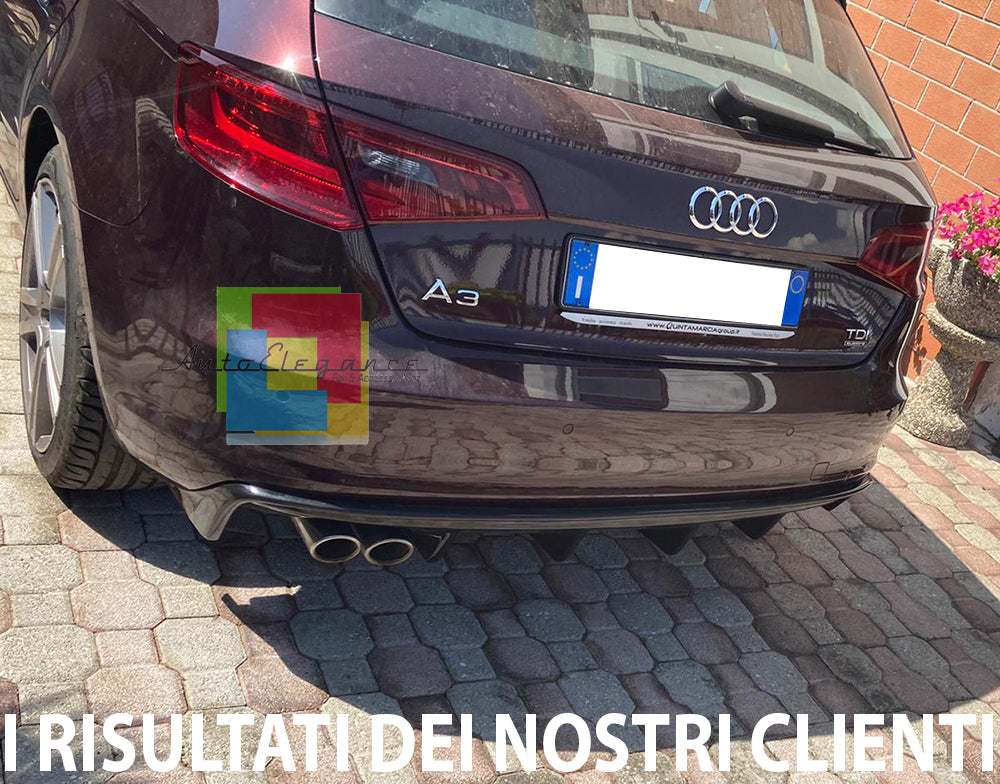 UNDER BUMPER AUDI A3 8V SPORTBACK 2012-2015 RS3 DIFFUSER TOP QUALITY ABS -