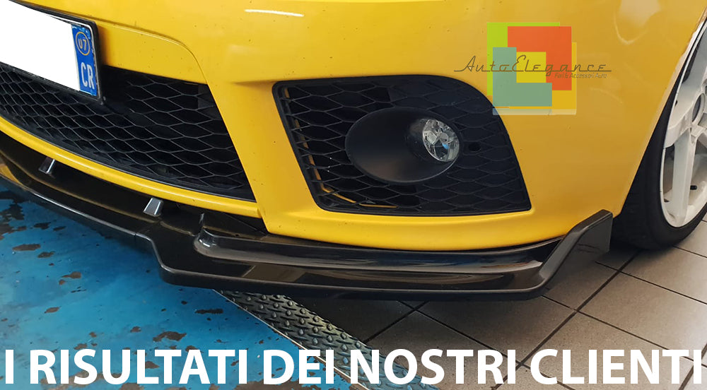 LAMA SOTTO PARAURTI ANTERIORE SEAT LEON 1P ABS SPORTIVO NERO LIP SPOILER