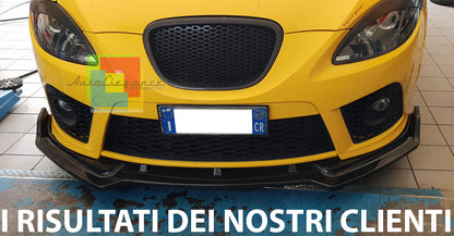 LAMA SOTTO PARAURTI ANTERIORE SEAT LEON 1P ABS SPORTIVO NERO LIP SPOILER