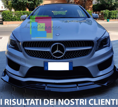 MERCEDES CLA W117 2015-2018 SPLITTER SOTTO PARAURTI ANTERIORE AMG NERO LUCIDO