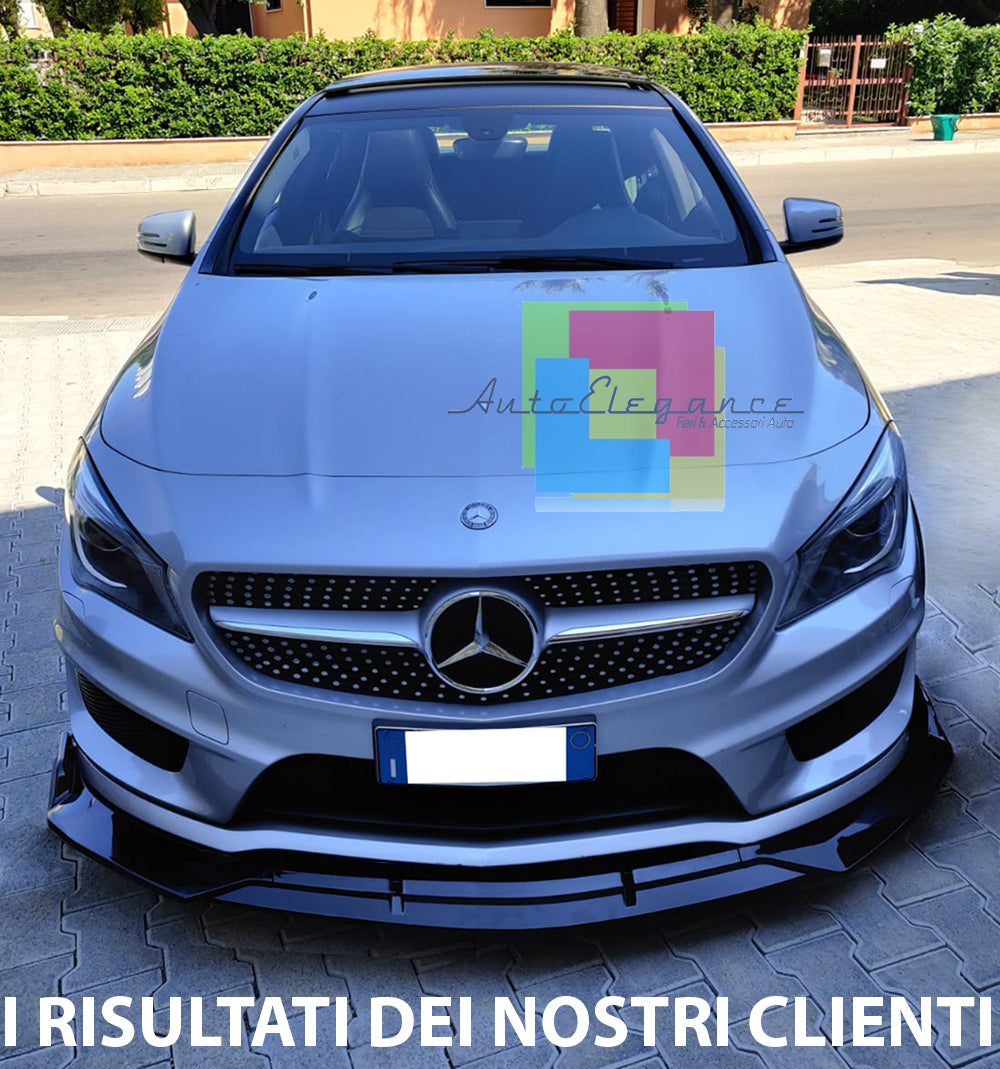 MERCEDES CLA W117 AMG FRONT BUMPER SPLITTER GLOSSY BLACK