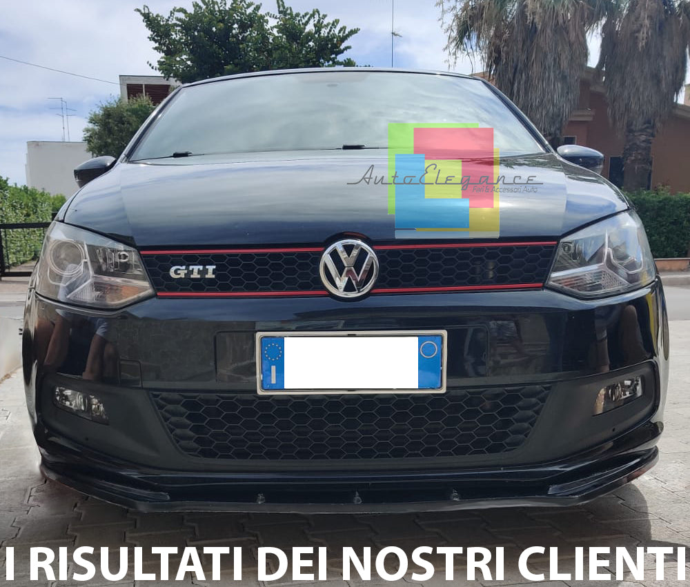 VW POLO 6R 6C GTI SPLITTER UNDER FRONT BUMPER SPOILER ABS BLACK