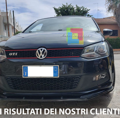 VW POLO 6R 6C GTI SPLITTER UNDER FRONT BUMPER SPOILER ABS BLACK