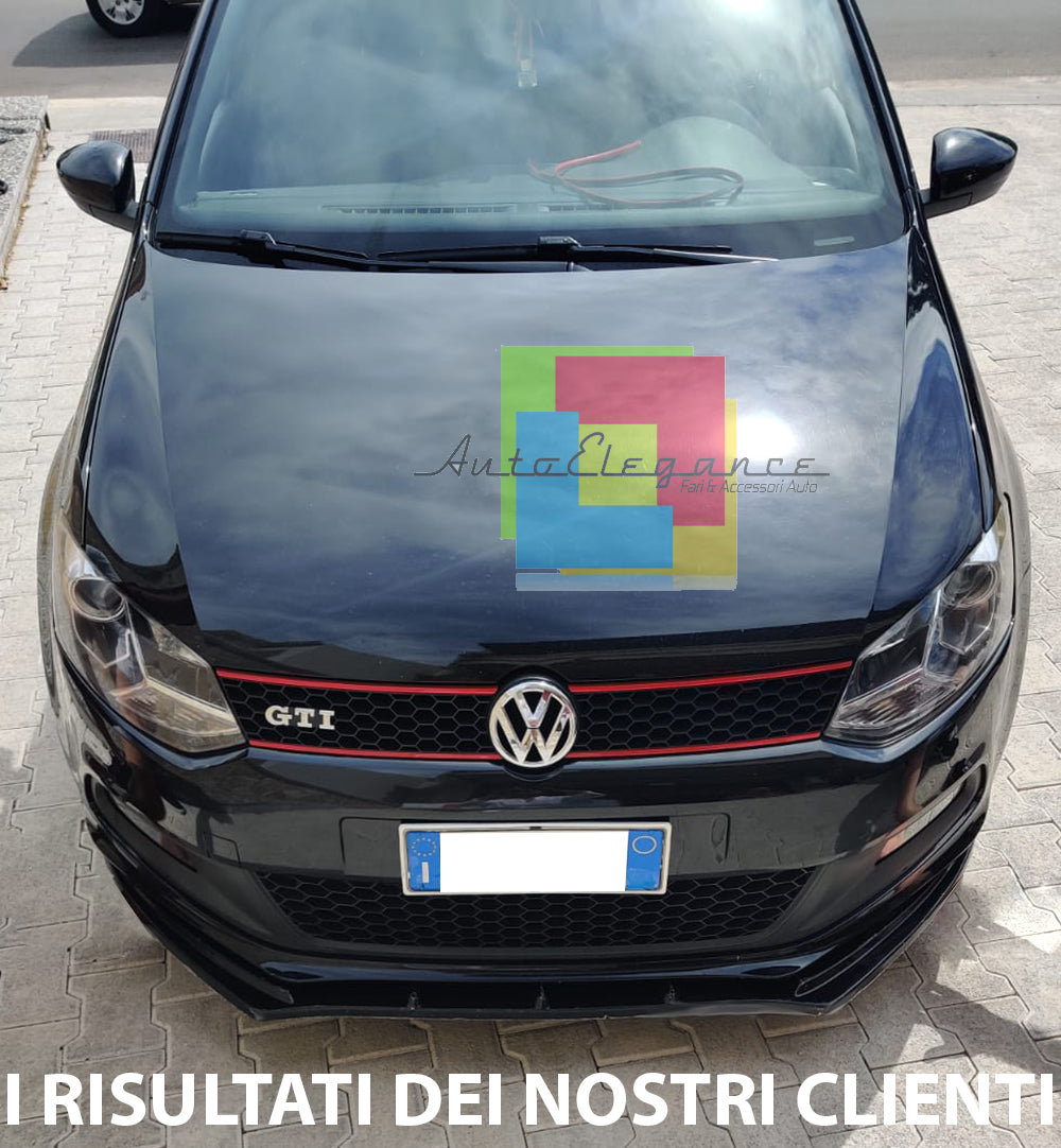 VW POLO 6R 6C GTI SPLITTER UNDER FRONT BUMPER SPOILER ABS BLACK