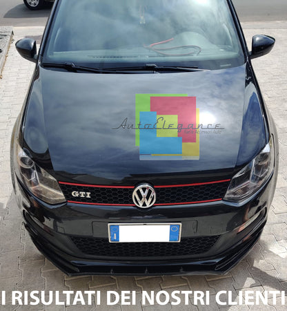 VW POLO 6R 6C GTI SPLITTER UNDER FRONT BUMPER SPOILER ABS BLACK