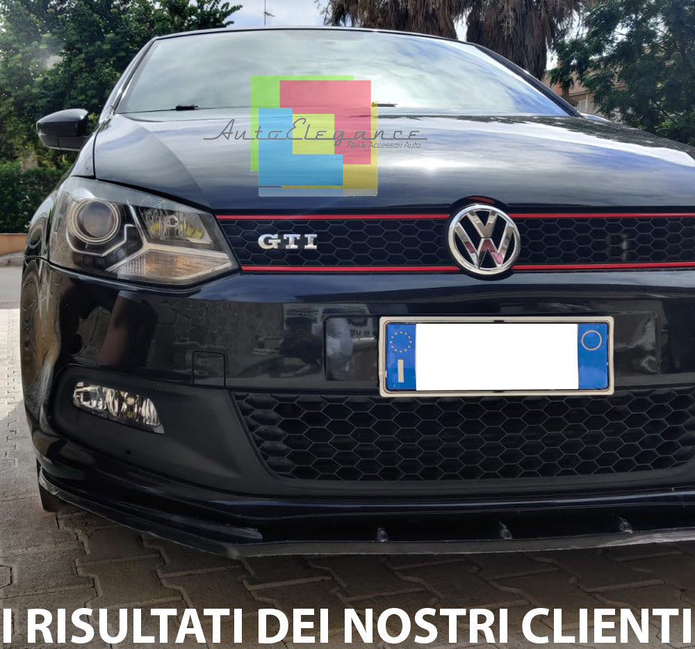 VW POLO 6R 6C GTI SPLITTER UNDER FRONT BUMPER SPOILER ABS BLACK