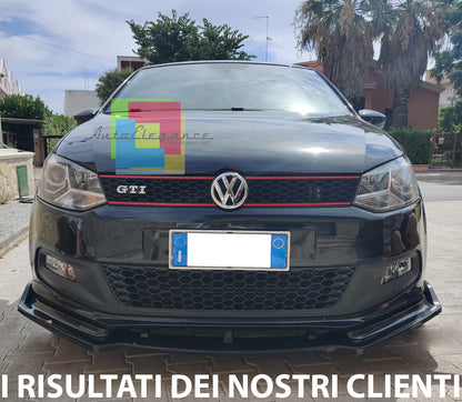 VW POLO 6R 6C GTI 2009-2017 SPLITTER SPOILER SOTTO PARAURTI ANTERIORE ABS LAMA